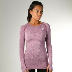 Gym Shark Seamless Long Sleeve Plum Marl (L)